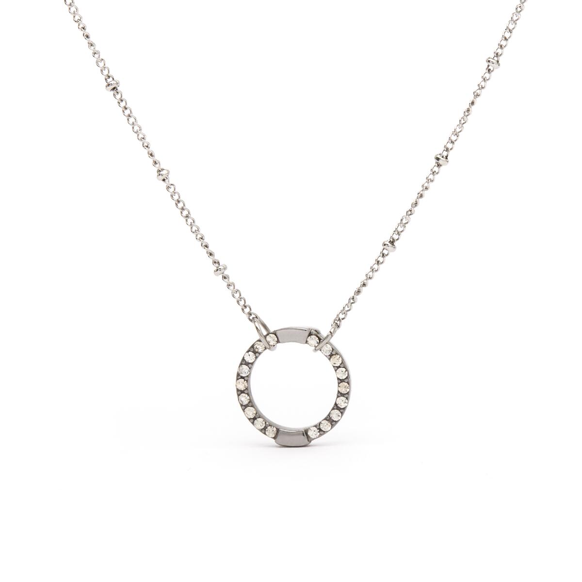 Collier Argenté avec anneau 1