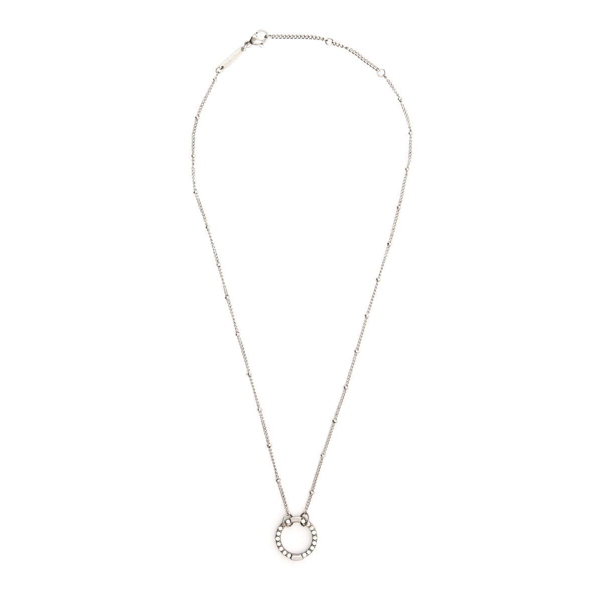 Collier Argenté avec anneau 2