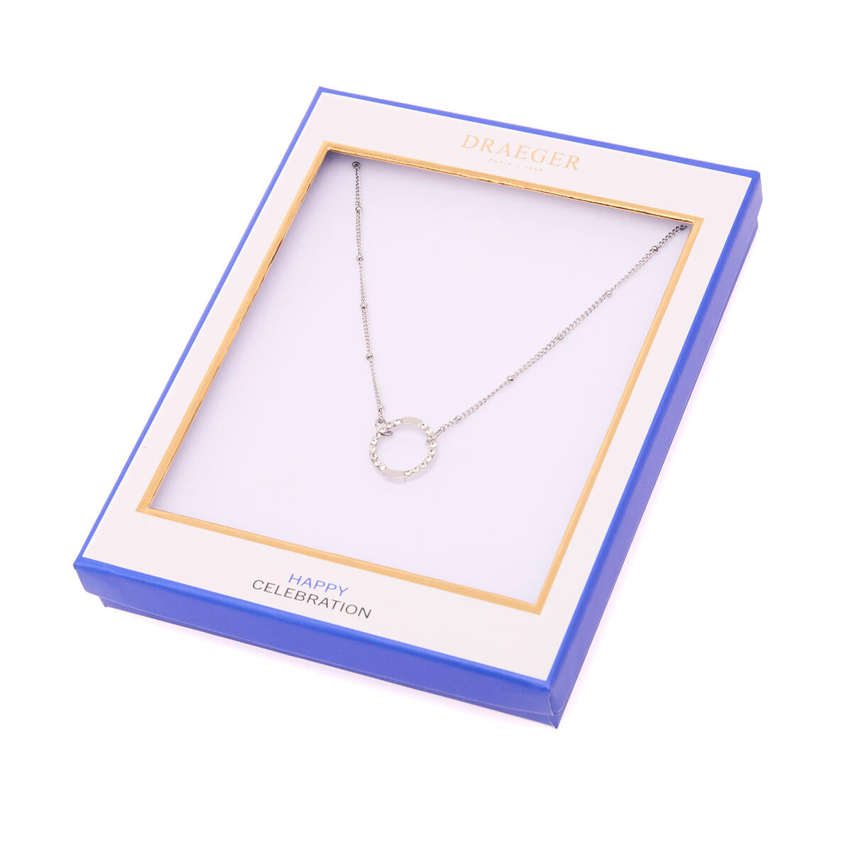 Collier Argenté avec anneau 3