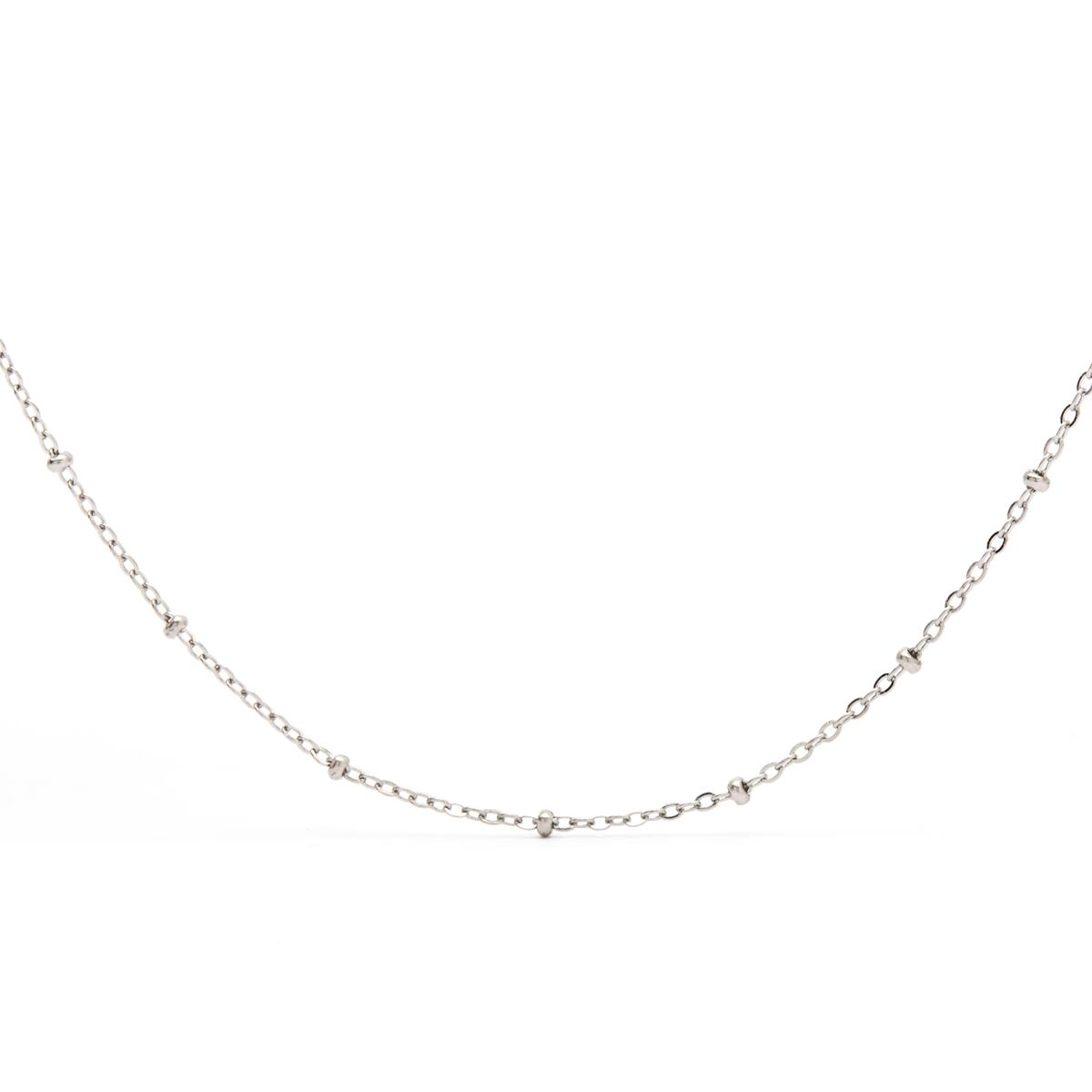 Collier argenté maille fine 1