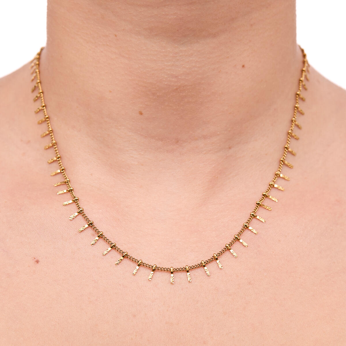 Collier doré multi barres 4