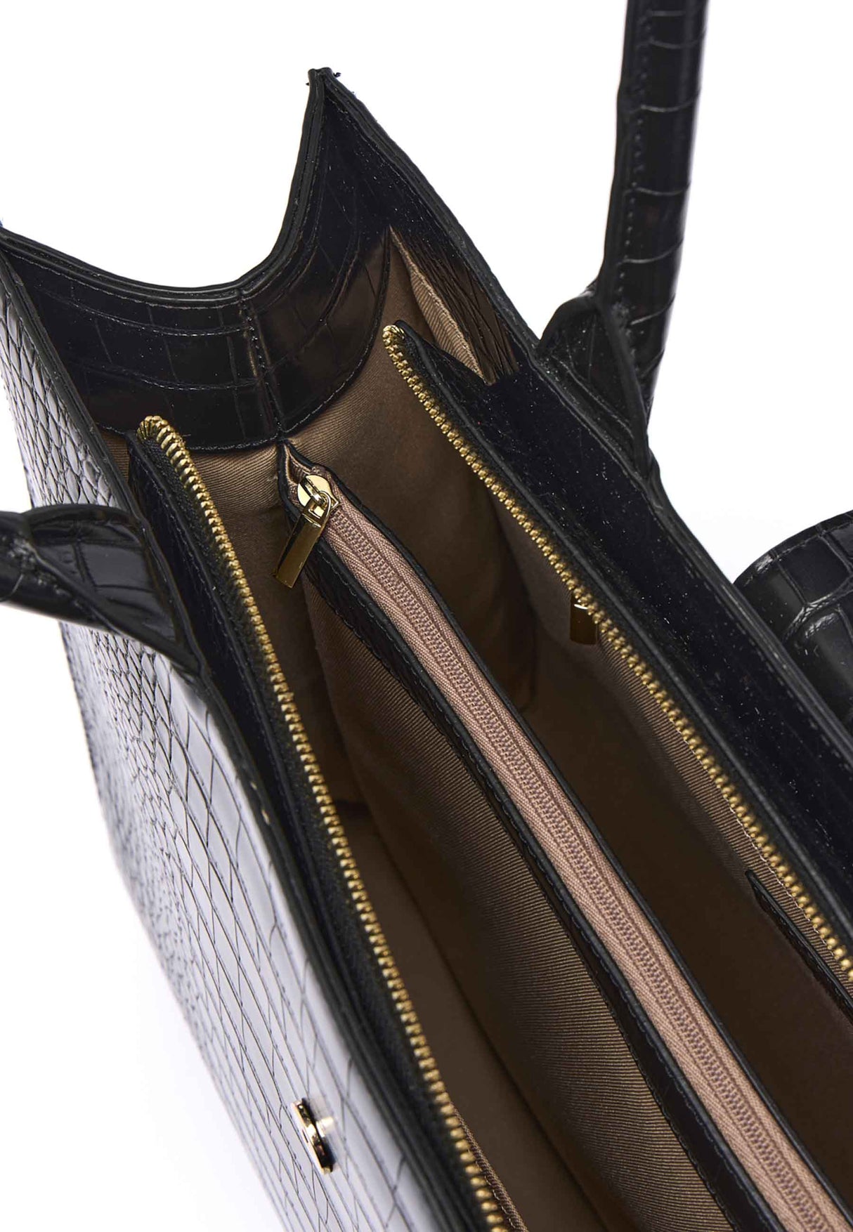 Bolso Tote Camille Grande De Cocodrilo