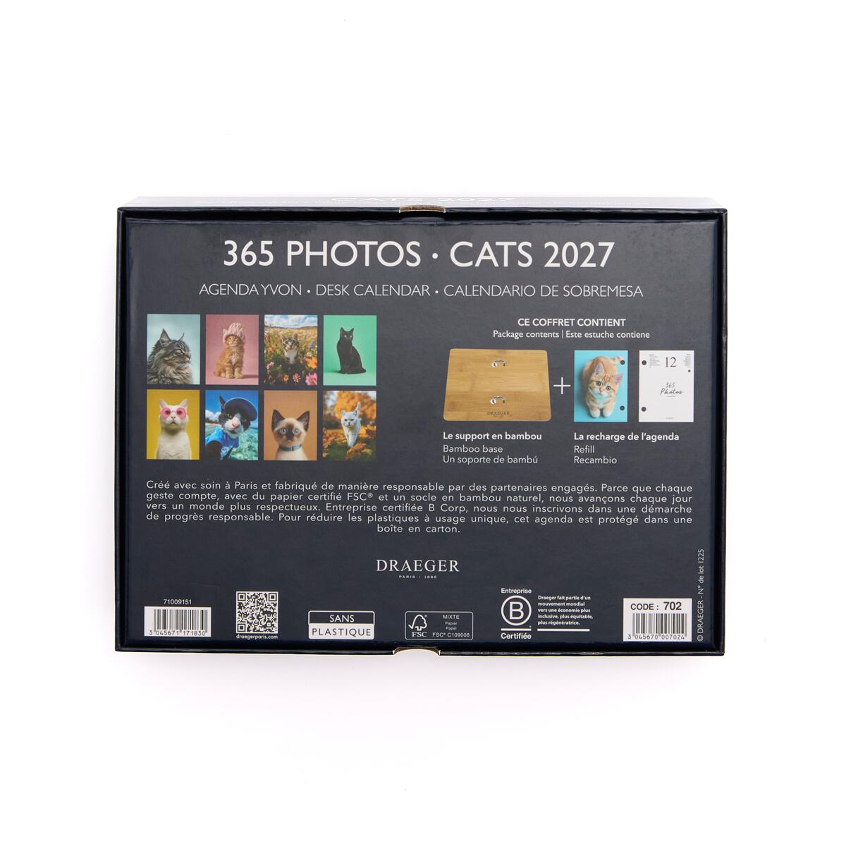Agenda éphéméride 2027 Coffret chats 2