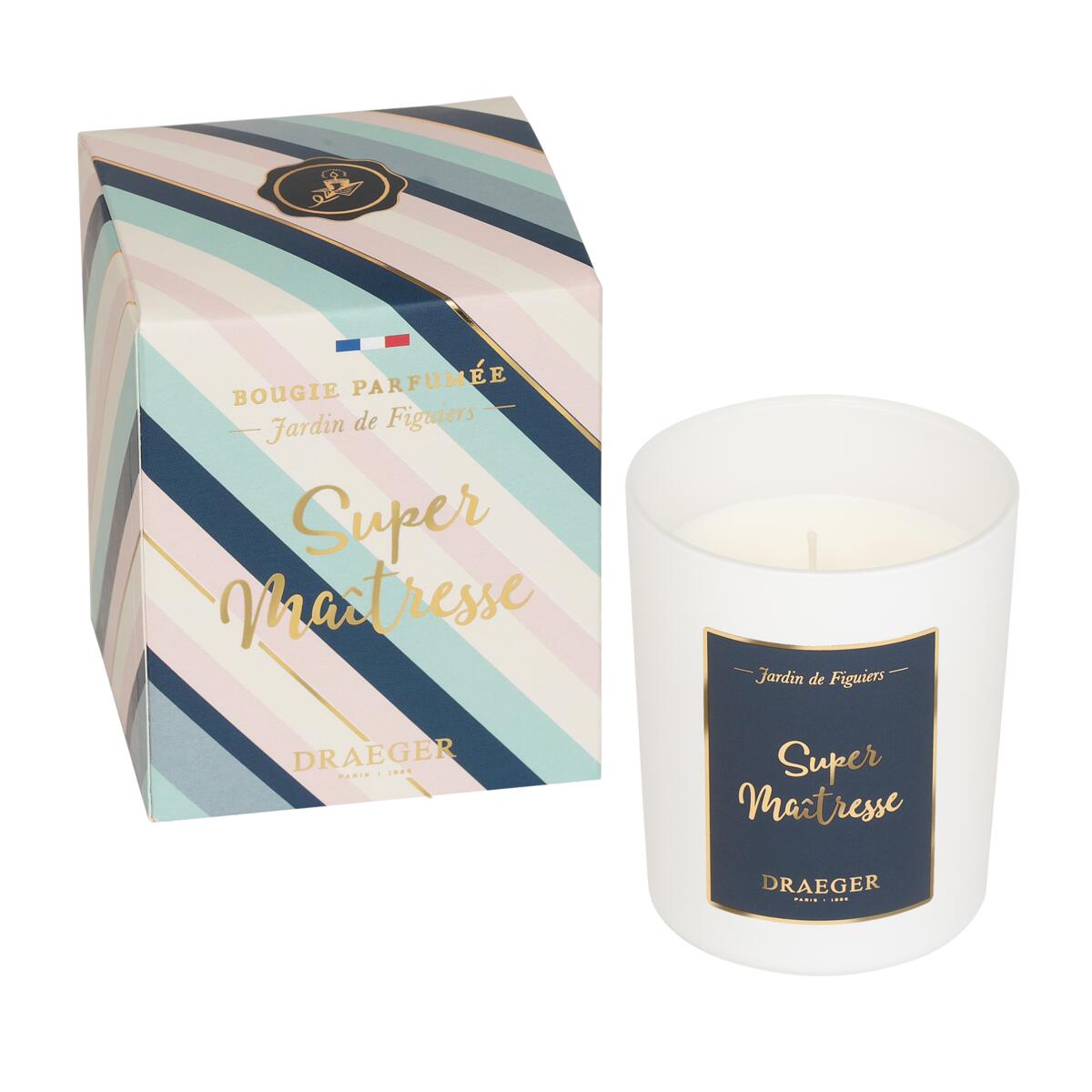 Bougie thème remerciement Super maitresse 1