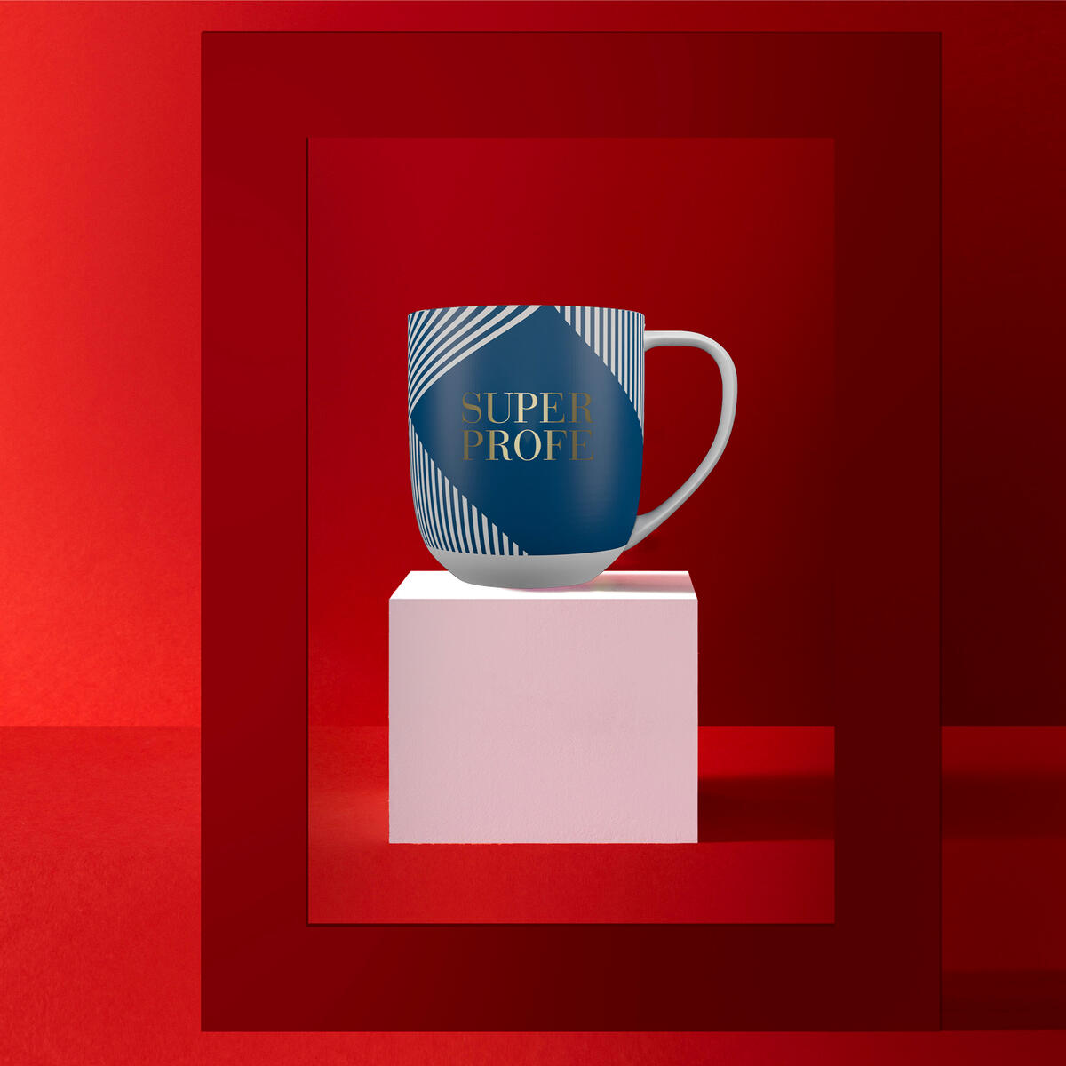 Mug cadeau - Super Profe Bleu 6