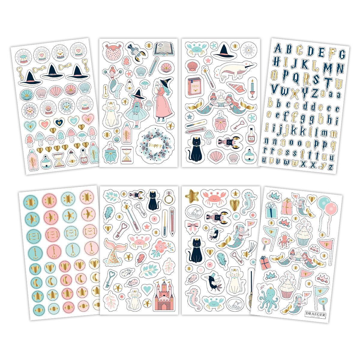 Stickers autocollants Sorcières et Sirènes 2