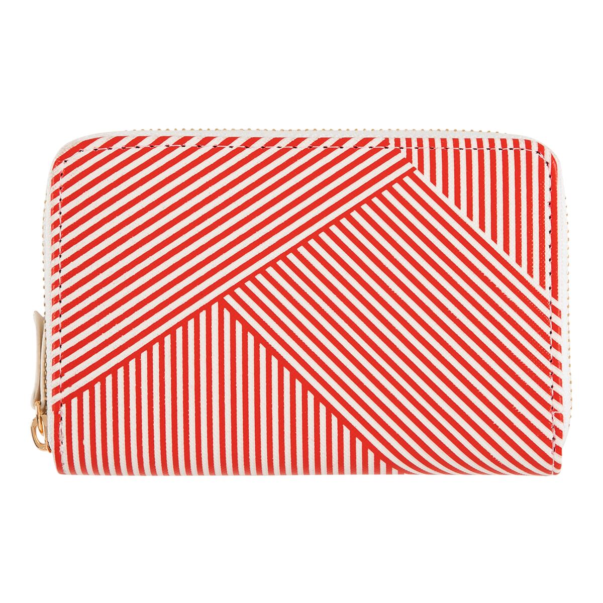 Portefeuille à motifs Blanc graphique rouge 1