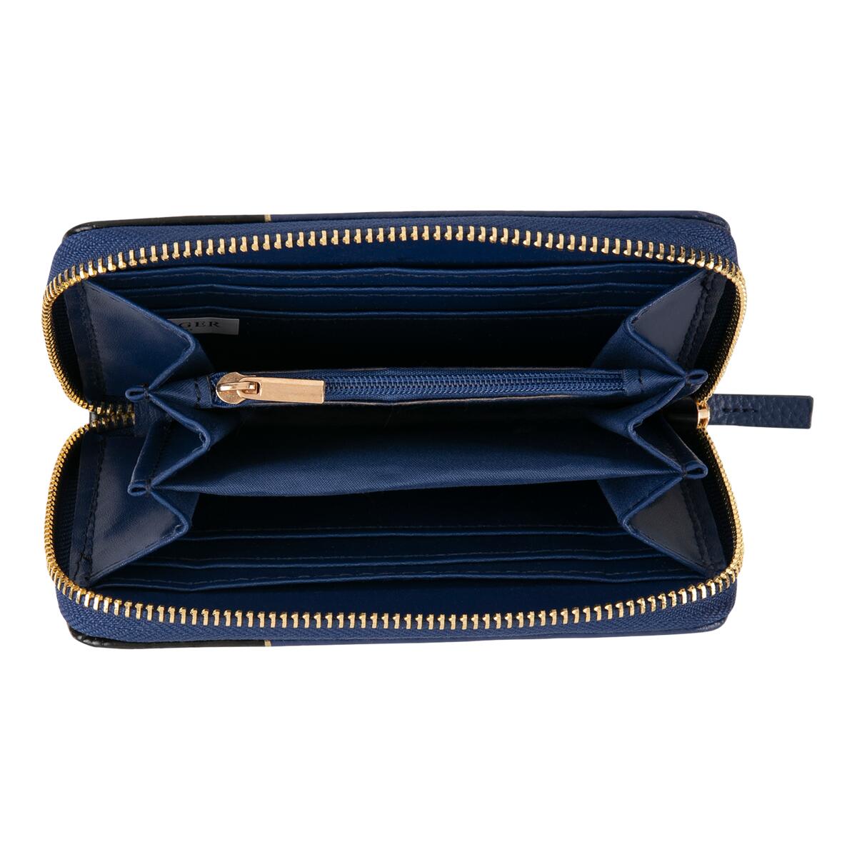 Portefeuille à motifs Bleu graphique noir 2