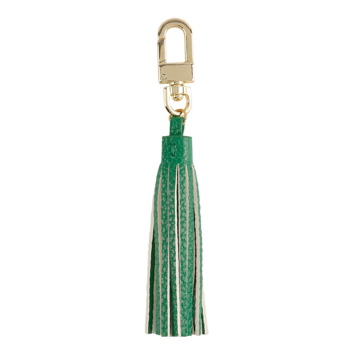 Porte-clés pompon uni Vert 1