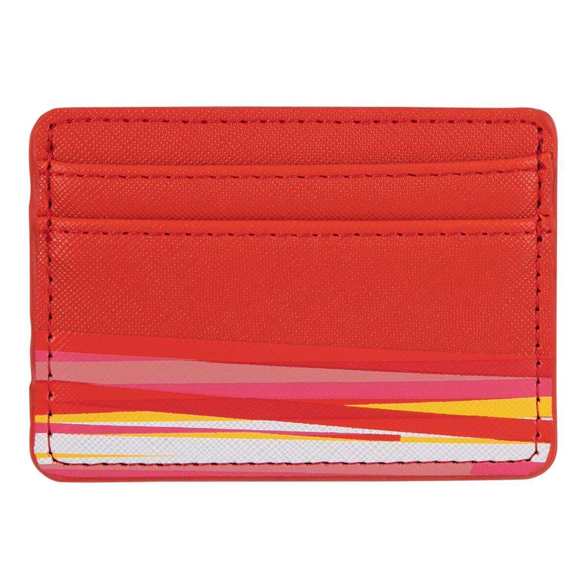 Porte-carte simple Fuchsia graphique rayures 1