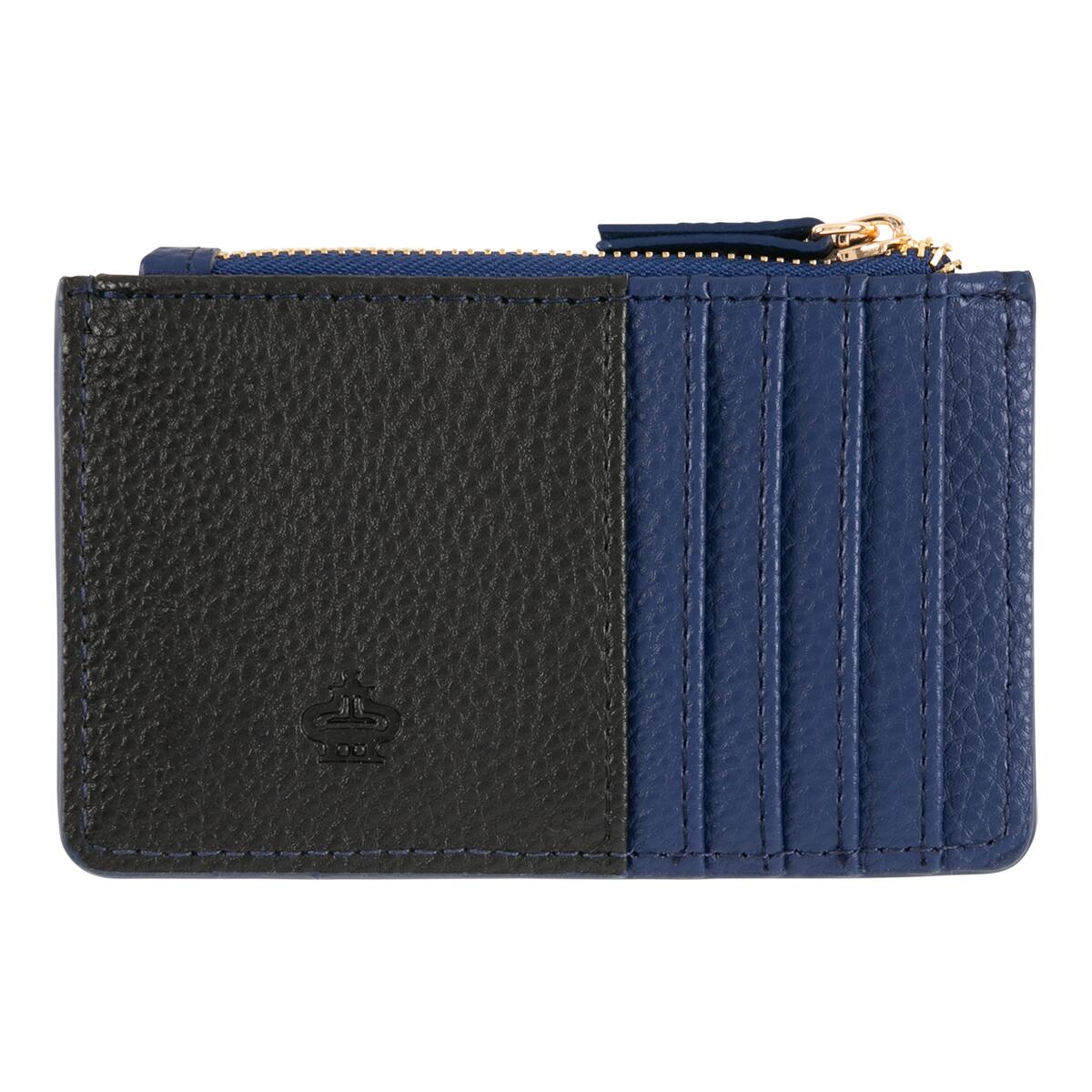 Porte-carte zippé Bleu & noir 2