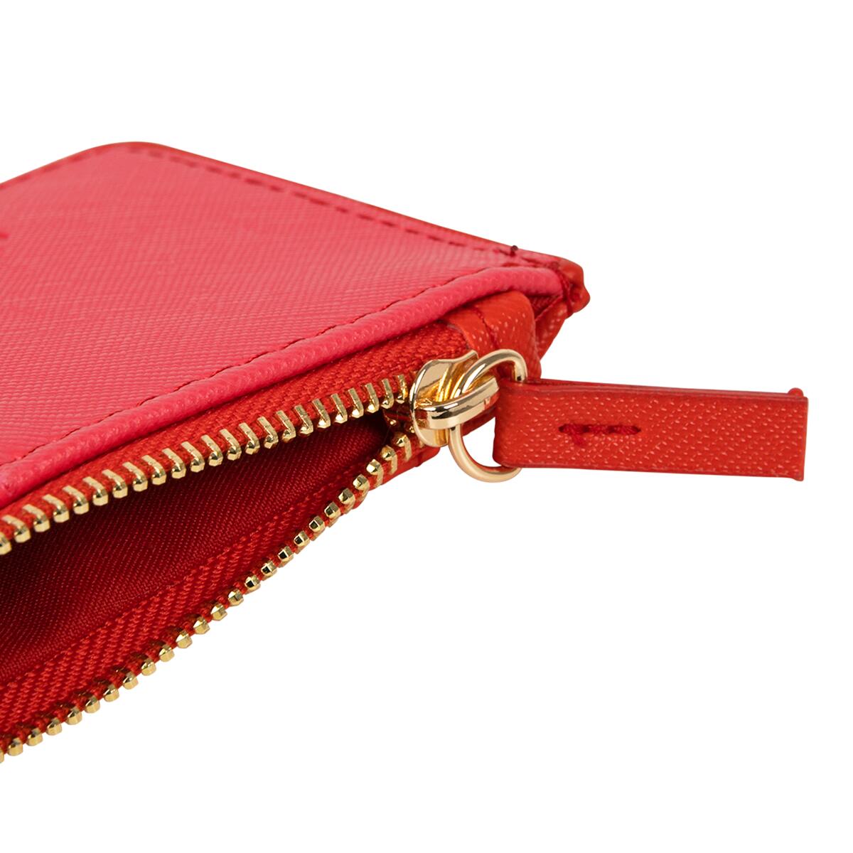 Porte-carte zippé Rouge & fuchsia 3