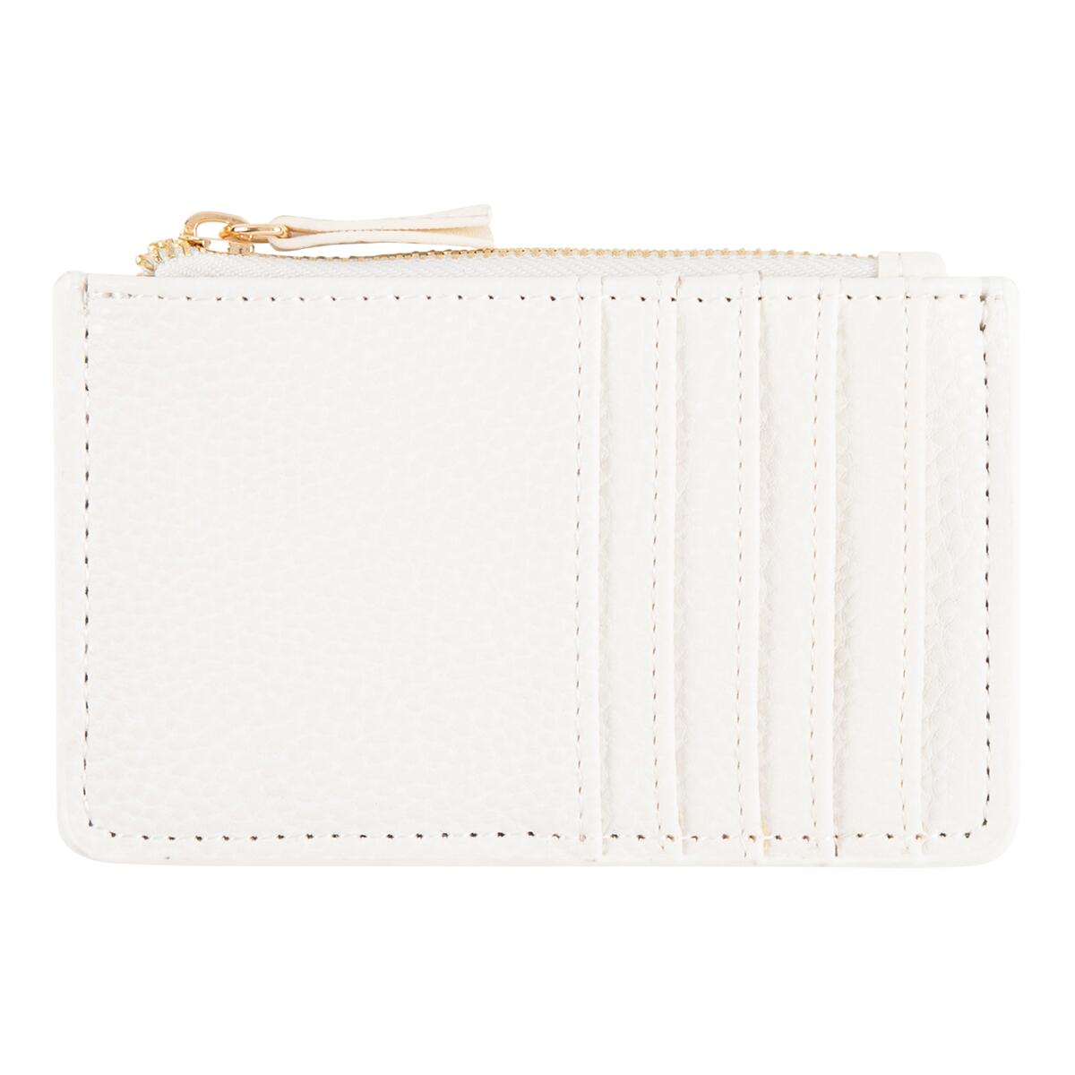 Porte-carte zippé Ivoire 1