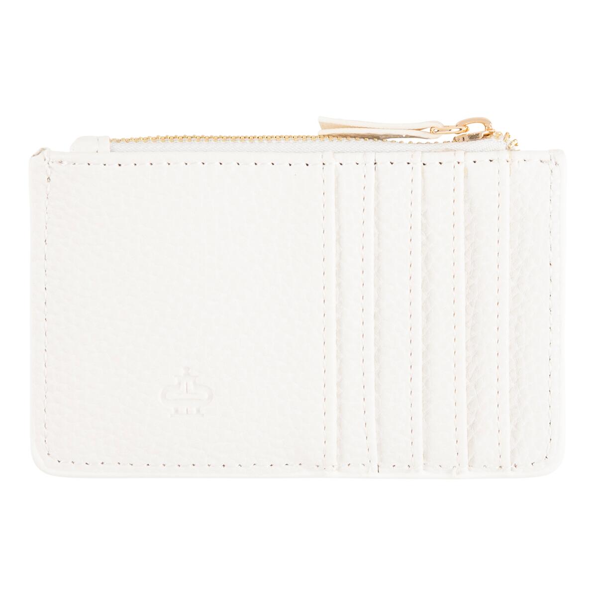 Porte-carte zippé Ivoire 2