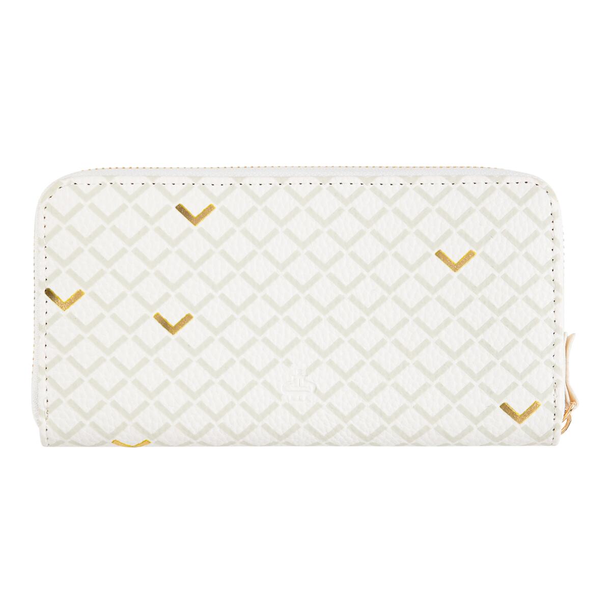 Grand portefeuille à motifs Blanc graphique 3