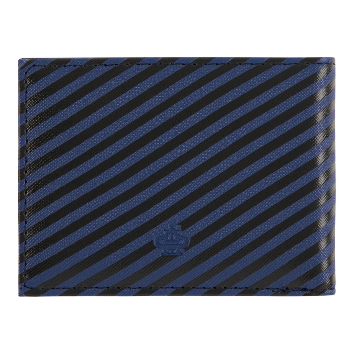 Portefeuille plat Bleu graphique noir 3
