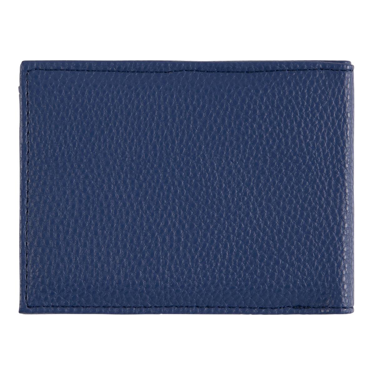 Portefeuille plat Bleu marine 3