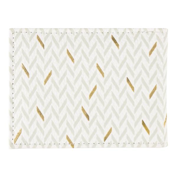 Portefeuille homme - blanc et doré