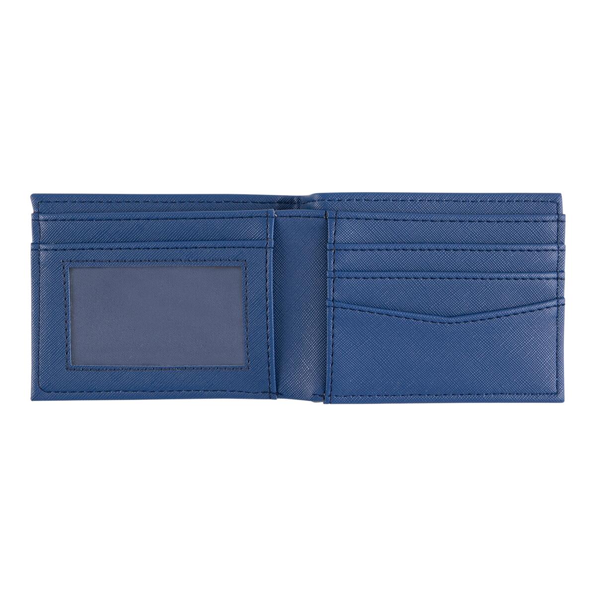 Portefeuille plat Bleu graphique rayures 2