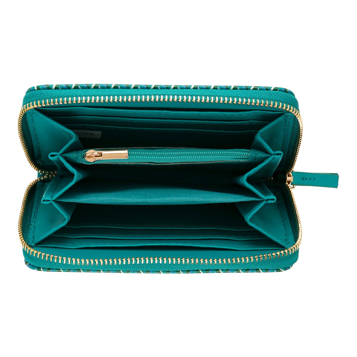 Portefeuille à motifs Turquoise graphique 2