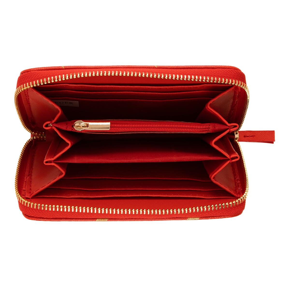 Portefeuille à motifs Fuchsia géométrique 2