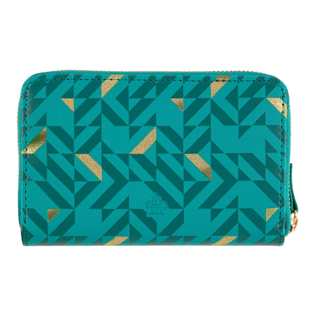 Portefeuille à motifs Turquoise géométrique 3