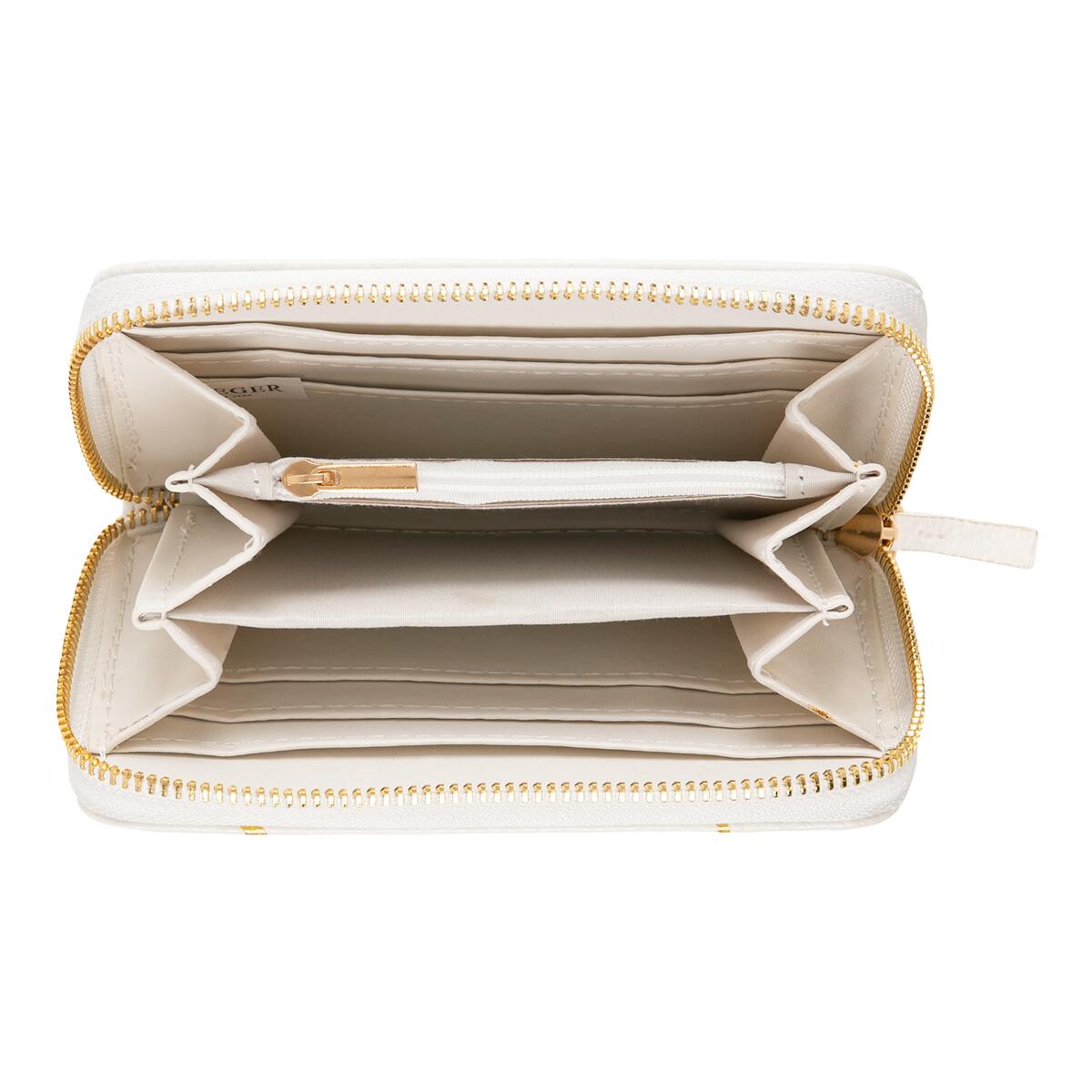 Portefeuille à motifs Ivoire feuilles 2