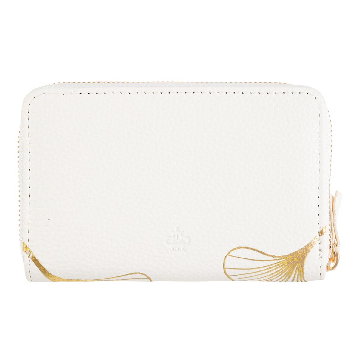 Portefeuille à motifs Ivoire feuilles 3