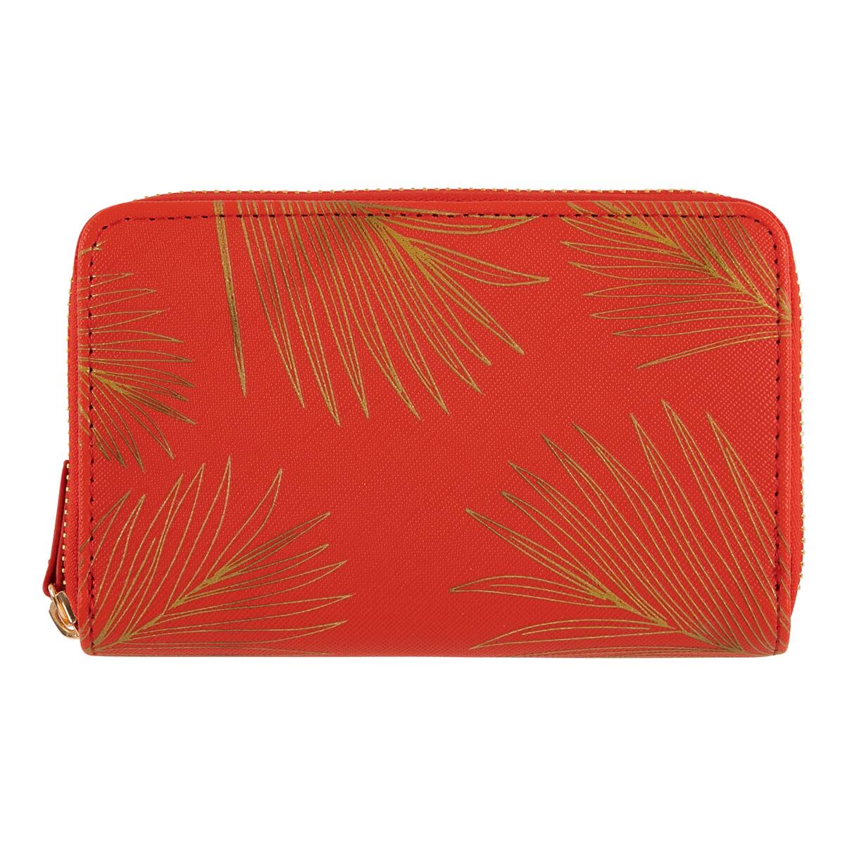 Portefeuille à motifs Rouge feuilles 1