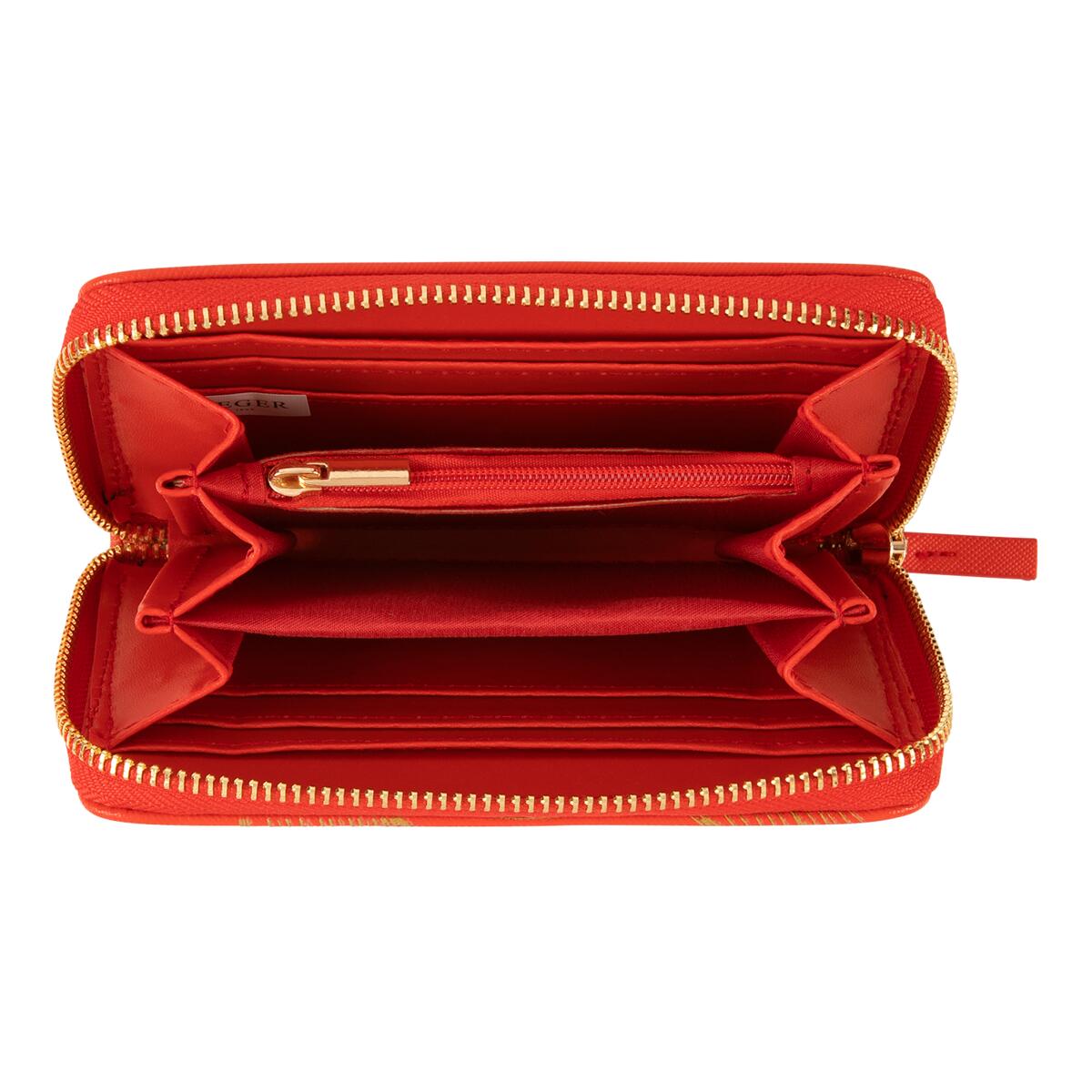 Portefeuille à motifs Rouge feuilles 2