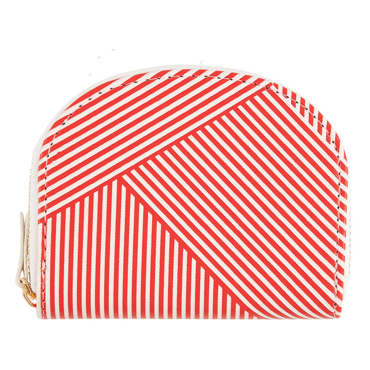 Porte-monnaie à motif Blanc graphique rouge 1