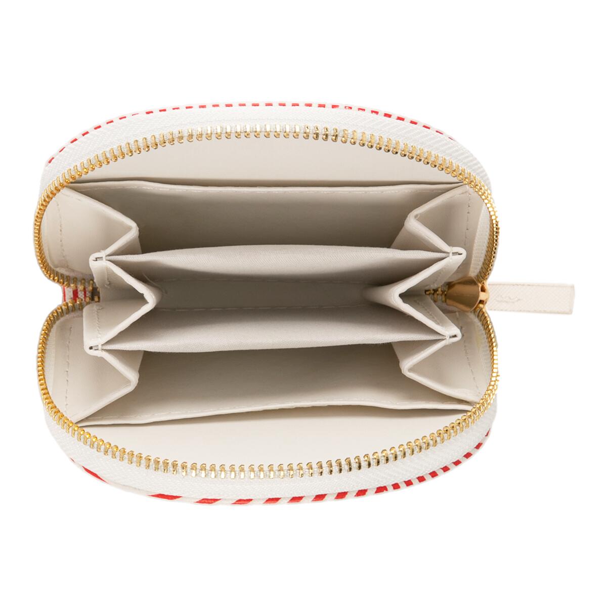 Porte-monnaie à motif Blanc graphique rouge 2