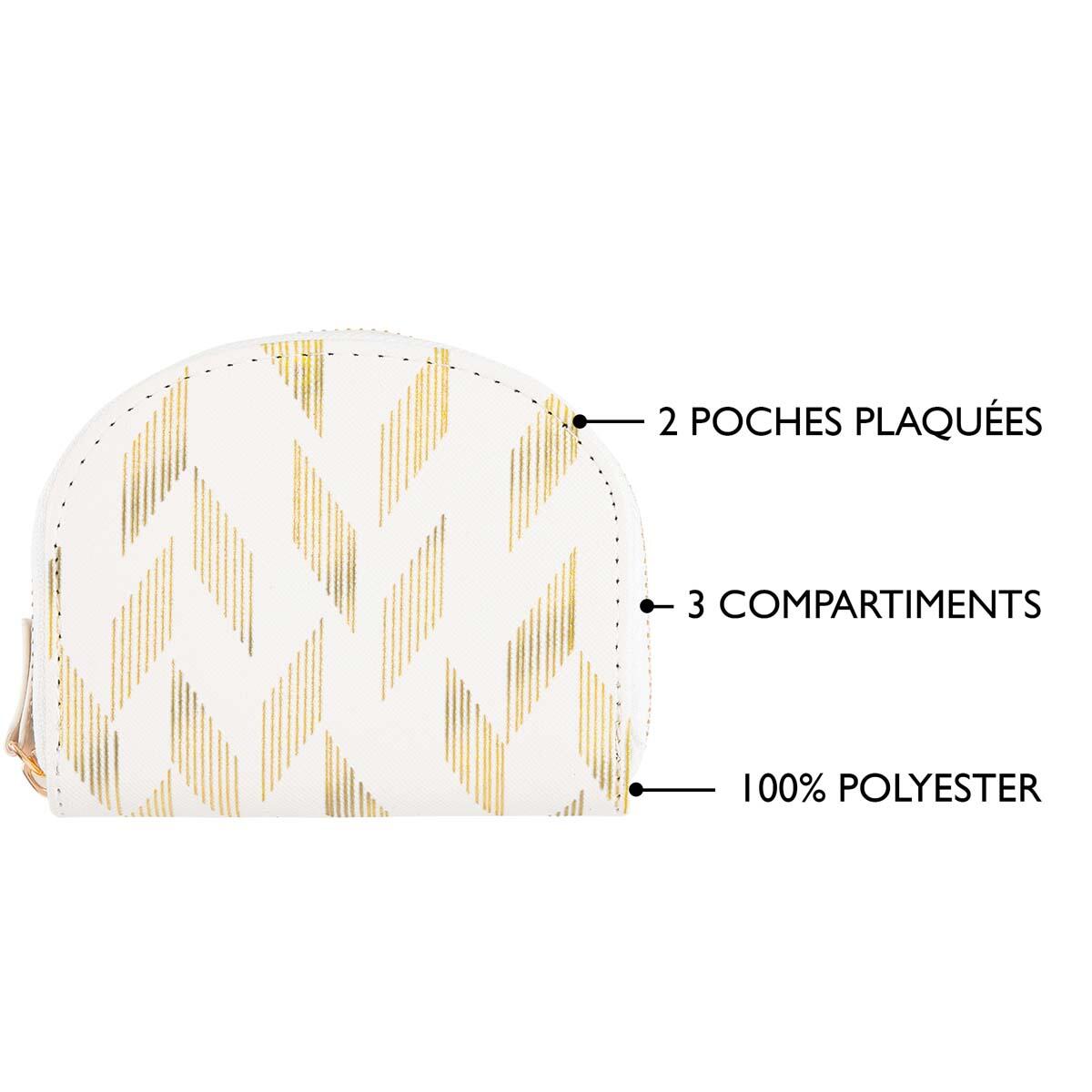 Porte-monnaie à motif Blanc géométrique 4