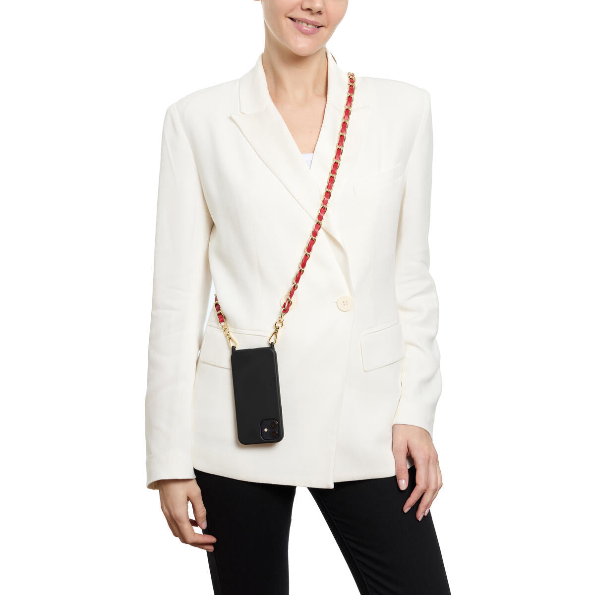 Chaîne Téléphone dorée Rouge 5