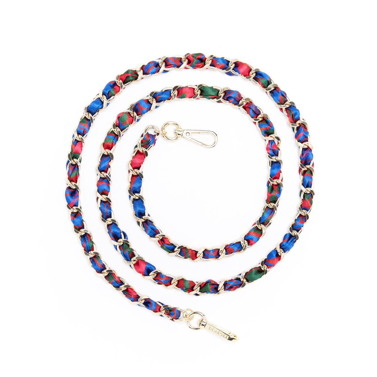 Chaîne Téléphone dorée Bleu 1