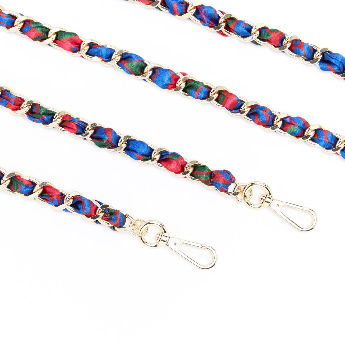 Chaîne Téléphone dorée Bleu 2