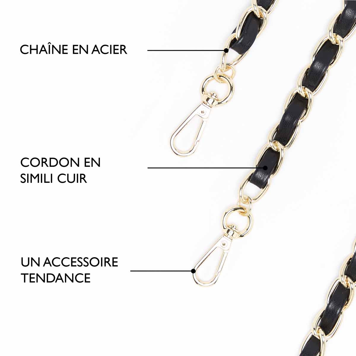 Chaîne Téléphone en Simili - Plusieurs Coloris