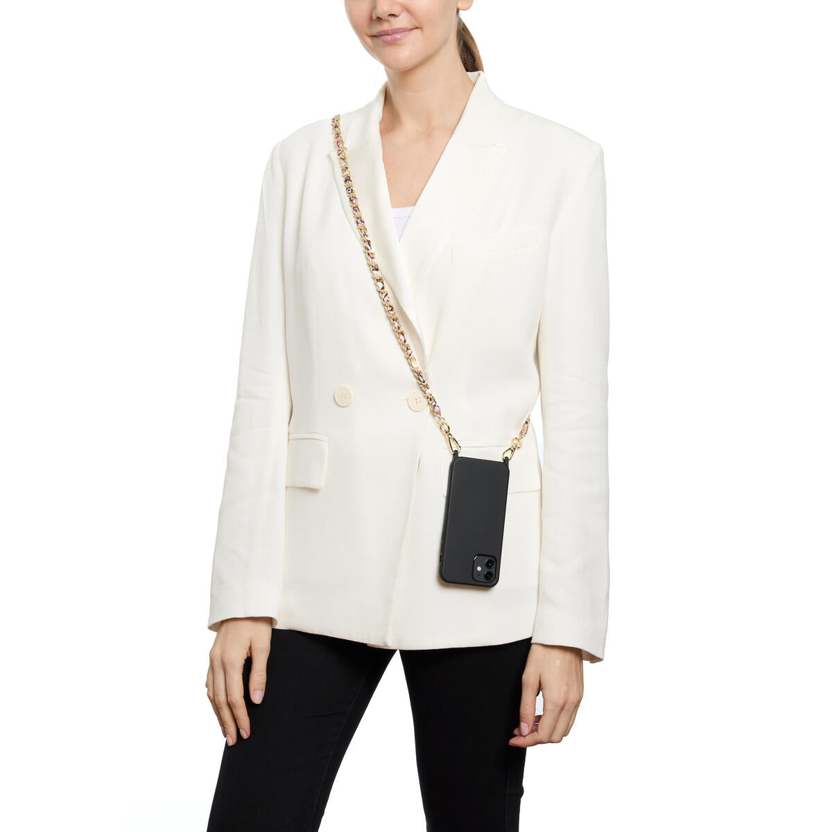 Chaîne Téléphone dorée Ivoire 4