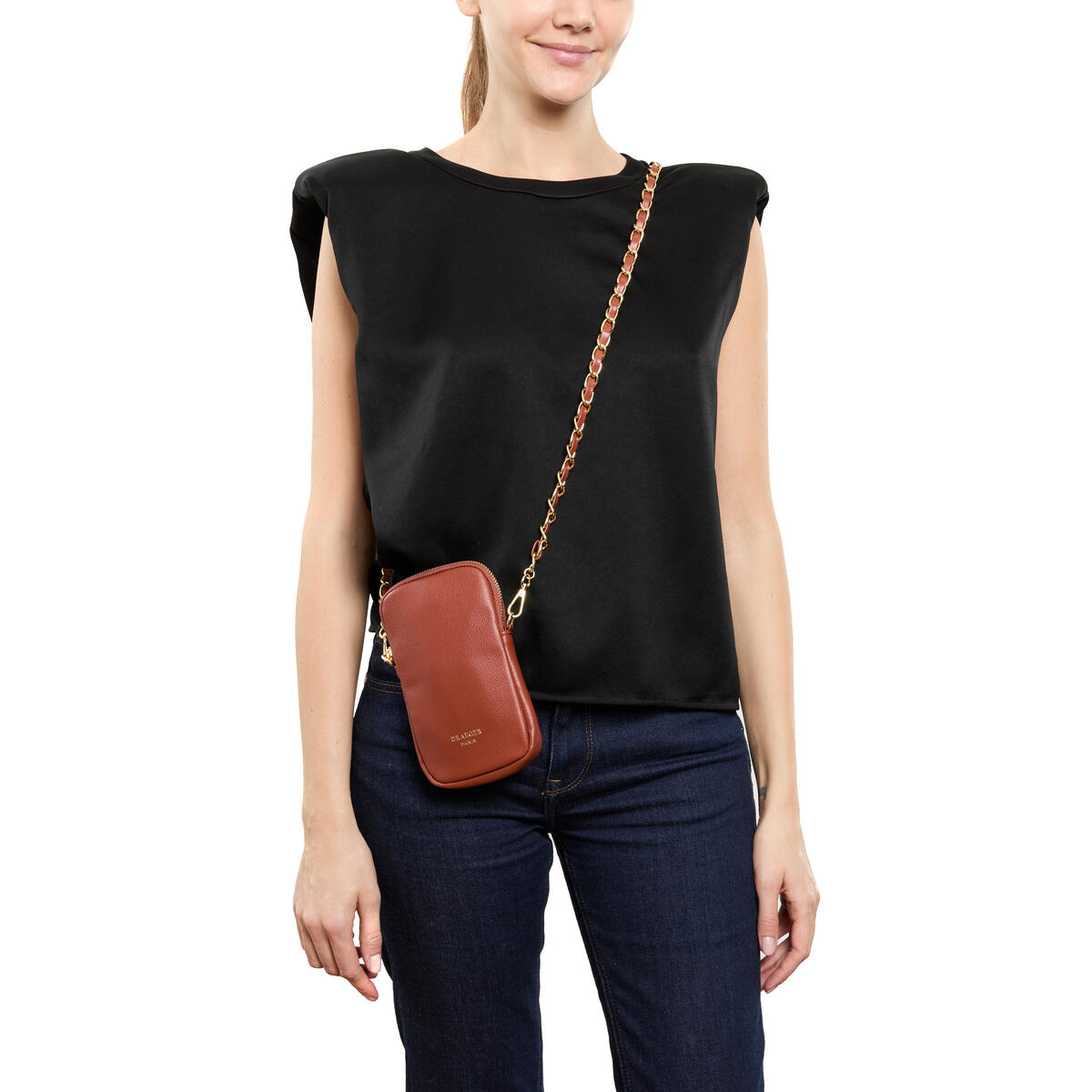 Pochette de téléphone Mobile Chic Cognac 5