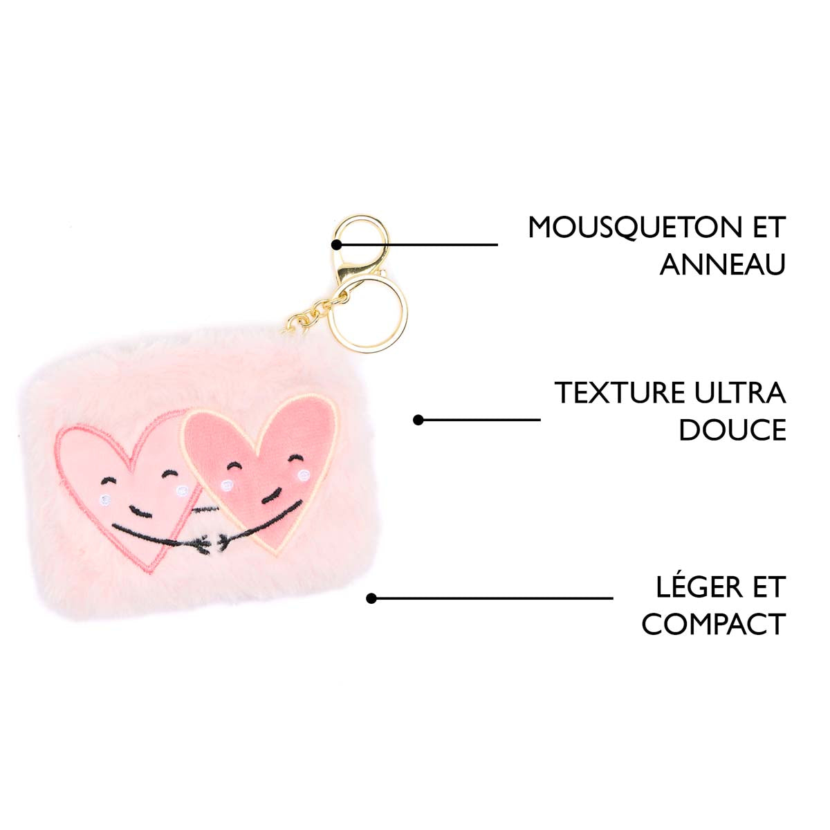 Porte-Monnaie Cocooning en fausse Fourrure - Plusieurs Motifs