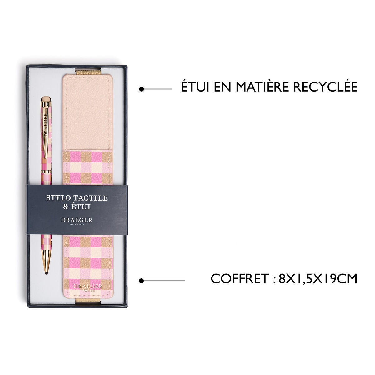 Stylo tactile Office Chic Vichy taupe 4
