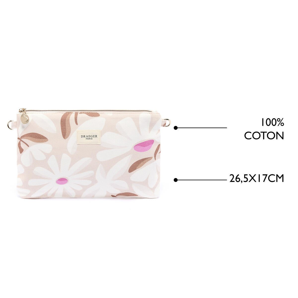 Pochette Office Chic Fleurs taupe 4