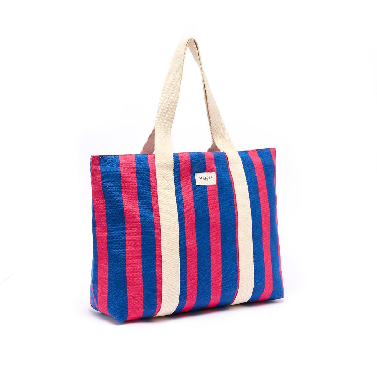 Bolso de mano a rayas elegante de oficina - Frambuesa