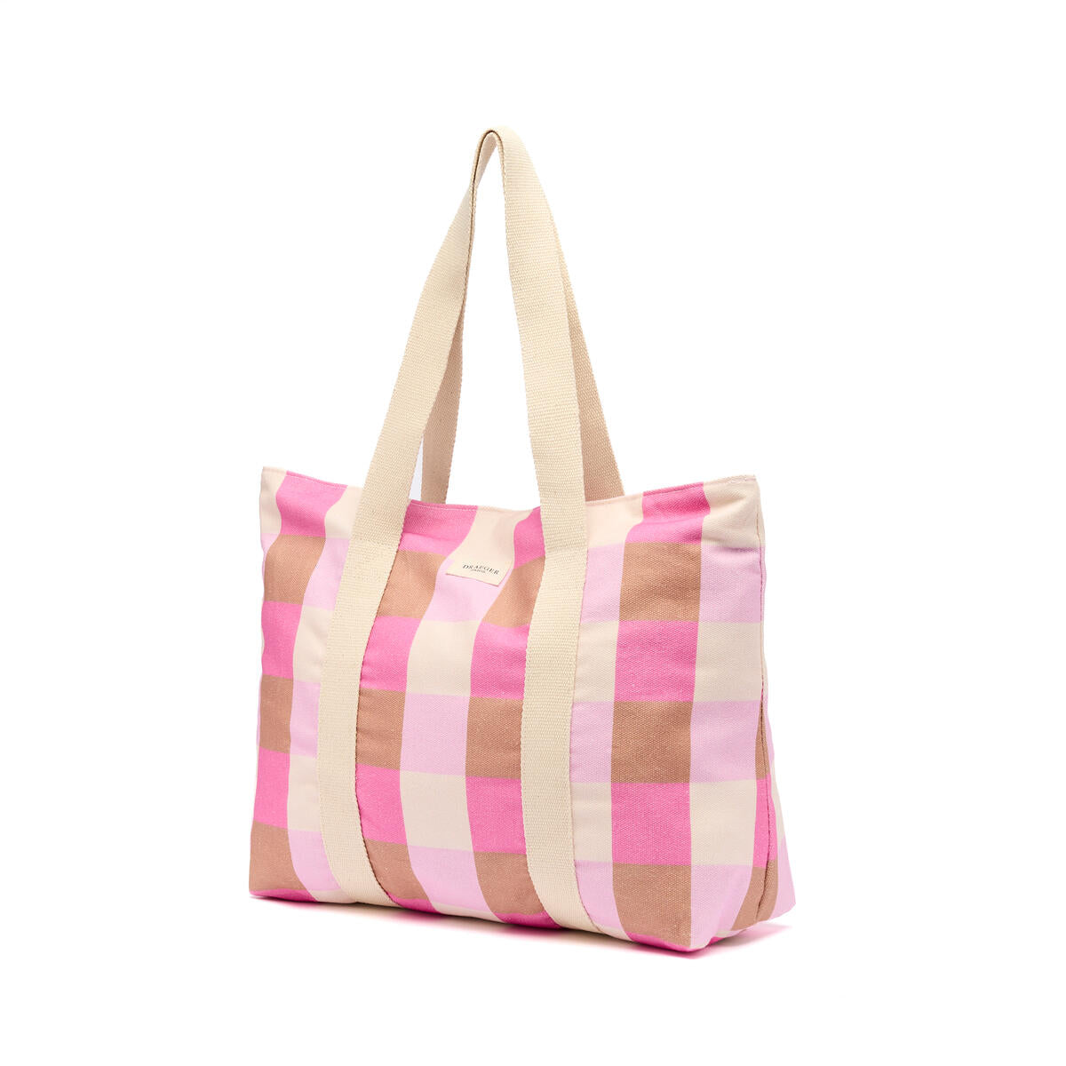 Tote Bag Office Chic Vichy taupe 2