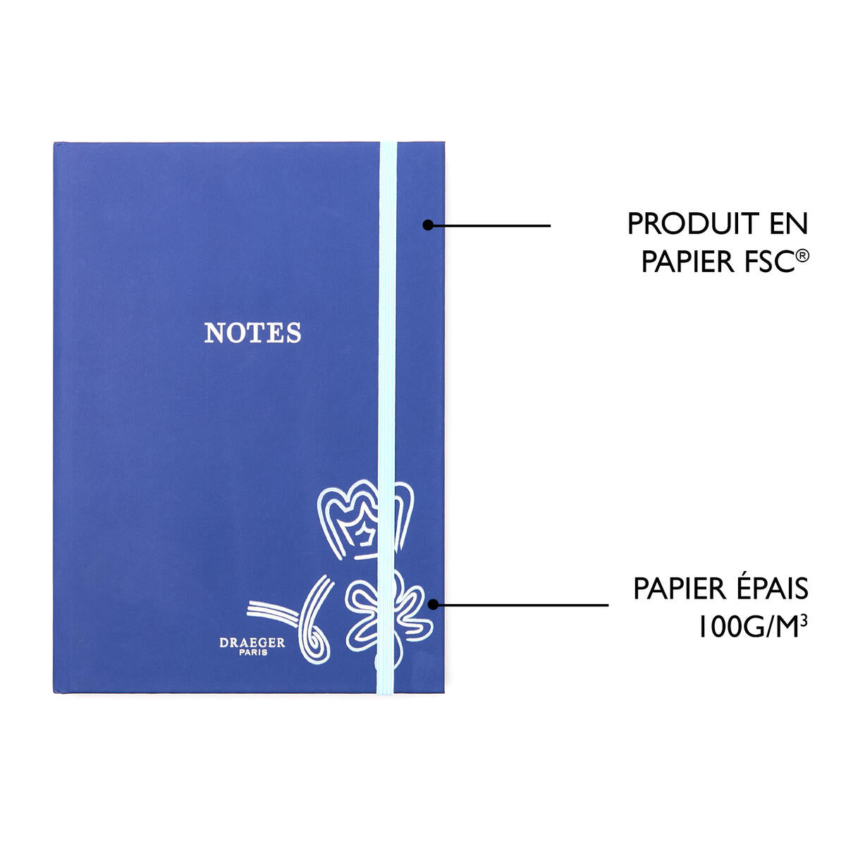 Libreta Office Chic A5 - Flores negras