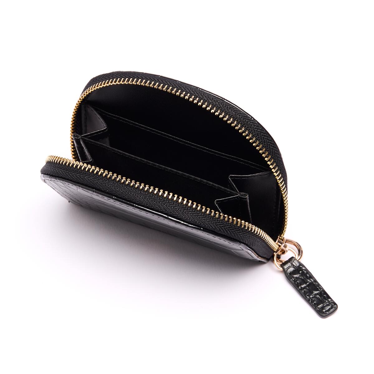 Porte-Monnaie Croco Noir 3