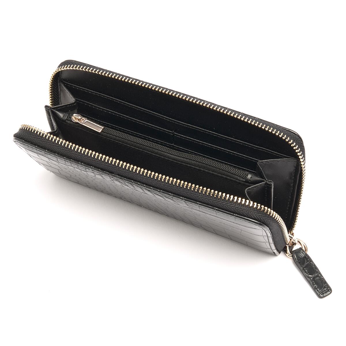 Grand Portefeuille Croco Noir 3