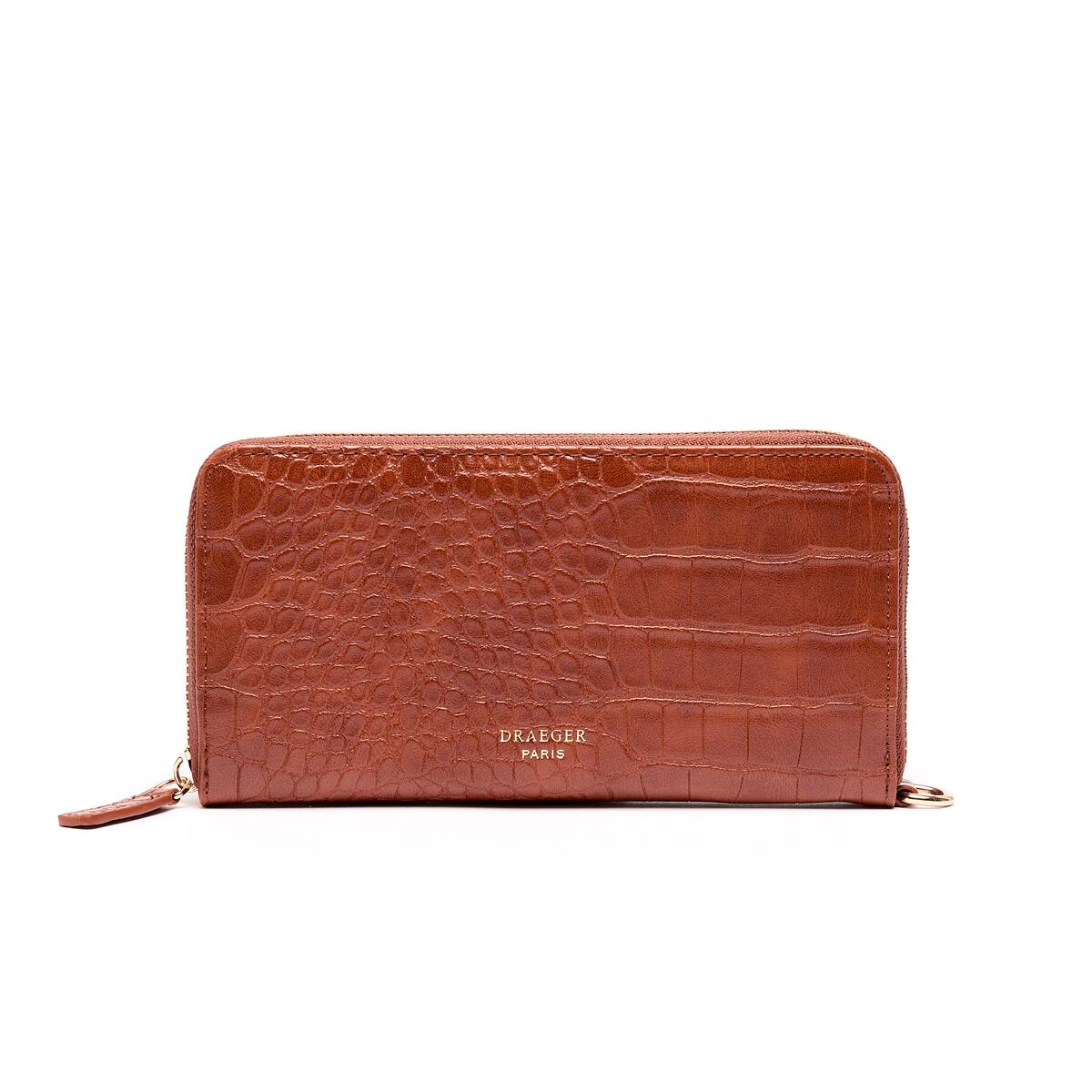 Grand Portefeuille Croco Cognac 1