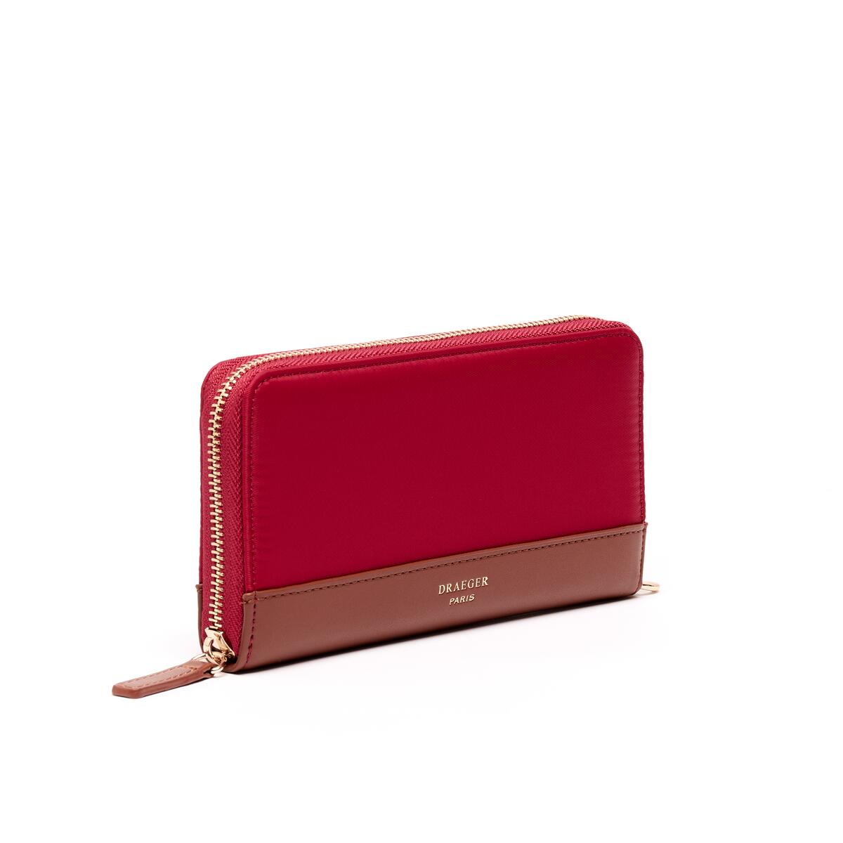 Grand Portefeuille Toile Cerise 2