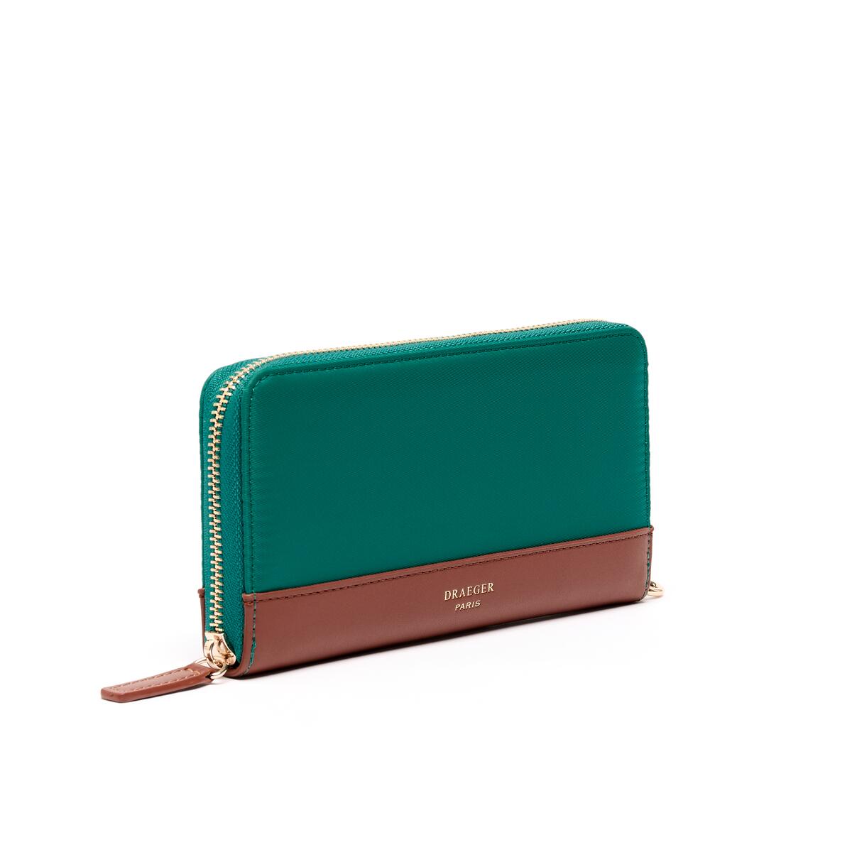 Grand Portefeuille Toile Vert 2